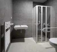Prefabricated bathroom pods for healthcare - healthcare facility