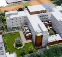 Prefabricated bathroom pods for healthcare - healthcare facility